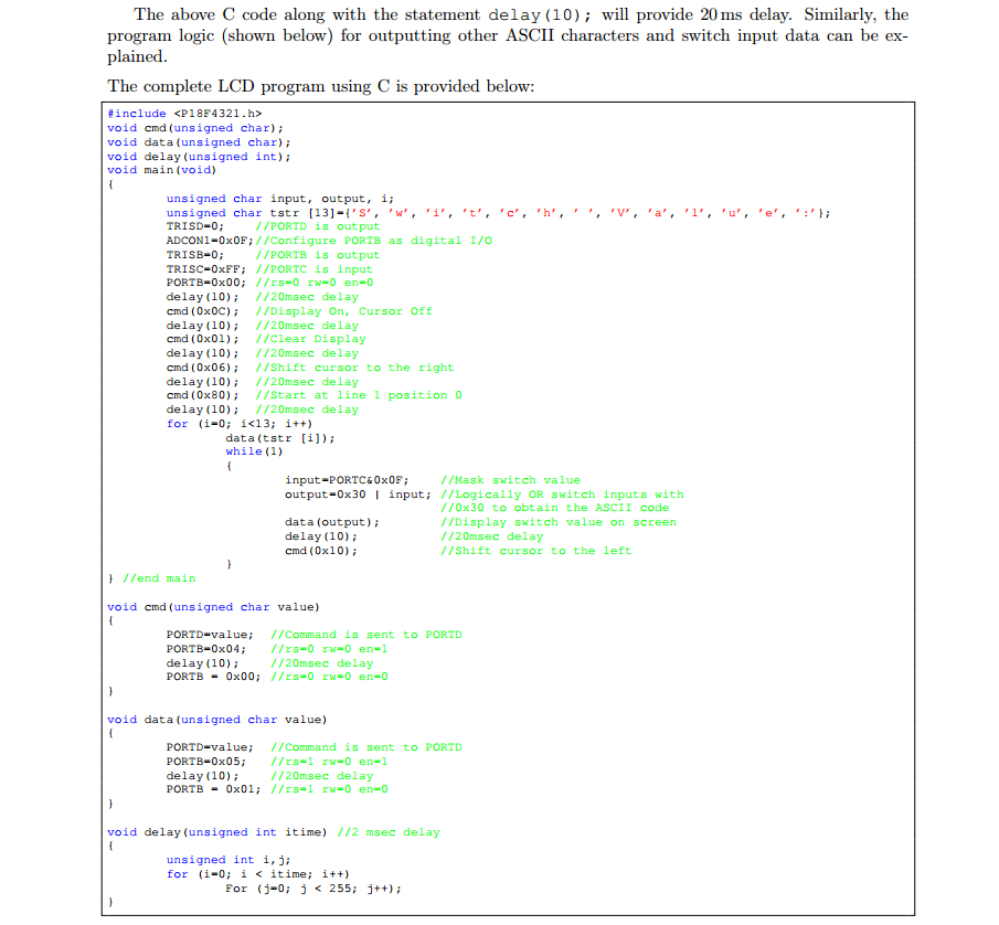 2. (25 points) In the LCD handout, we have have done