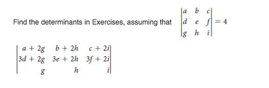 Solved Find The Determinants In Exercises Assuming That A Chegg Solved Find The Determinants In Exercises Assuming That A Chegg
