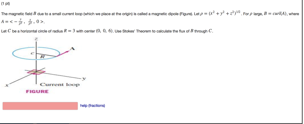 Solved (1 pt) + y + z-) . For p large, B = curl(A), where | Chegg.com