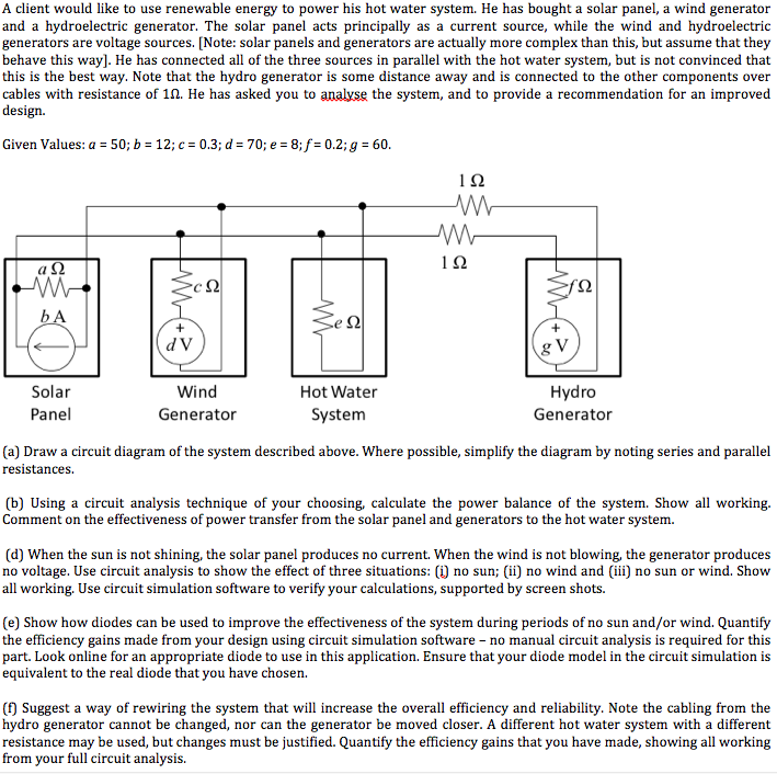 A client would like to use renewable energy to power | Chegg.com