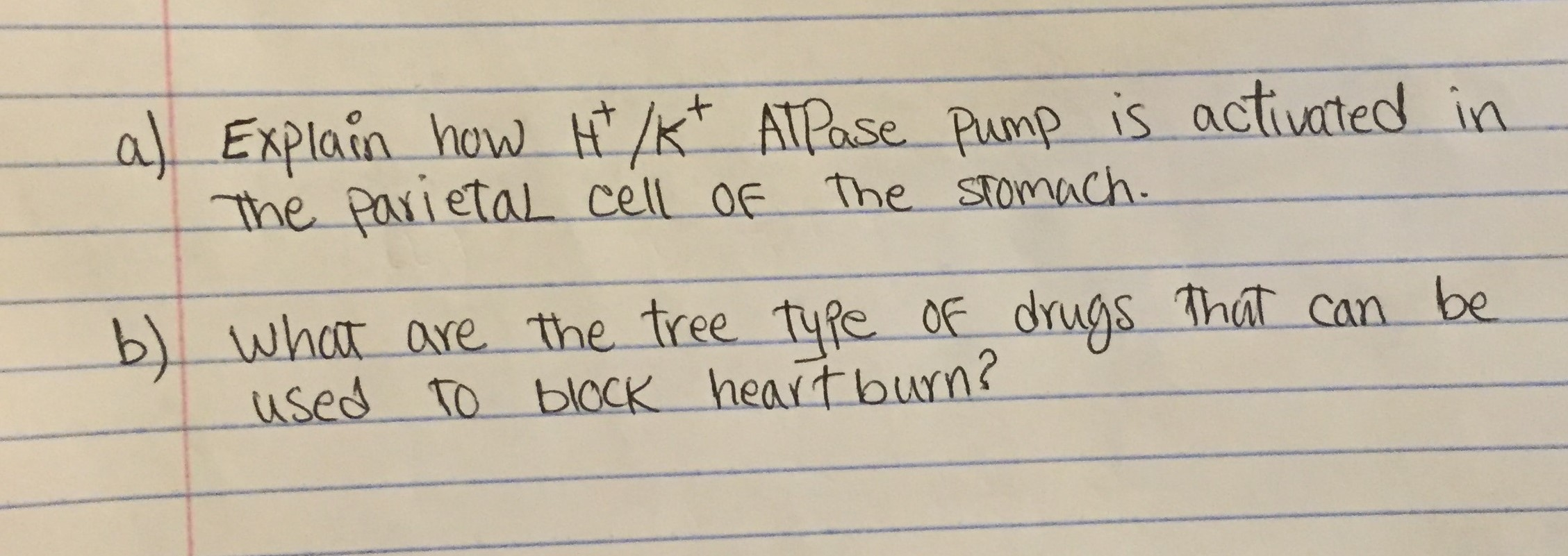 Solved Explain how H+/K+ Atpase pump is activated in the | Chegg.com