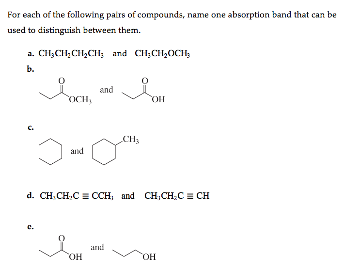 Solved For each of the following pairs of compounds, name | Chegg.com