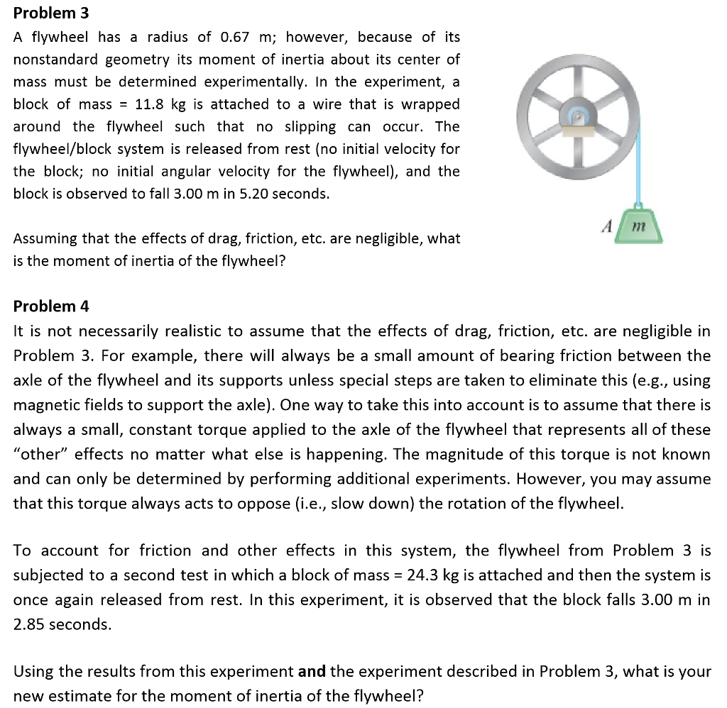 Solved Problem 3 A flywheel has a radius of 0.67 m;