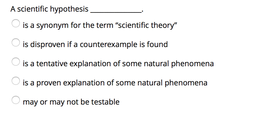 what is a testable explanation for a natural phenomenon