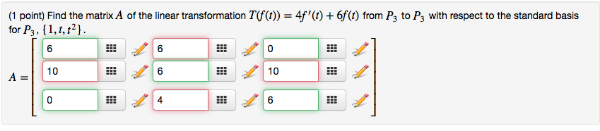 Solved Find the matrix A of the linear transformation | Chegg.com