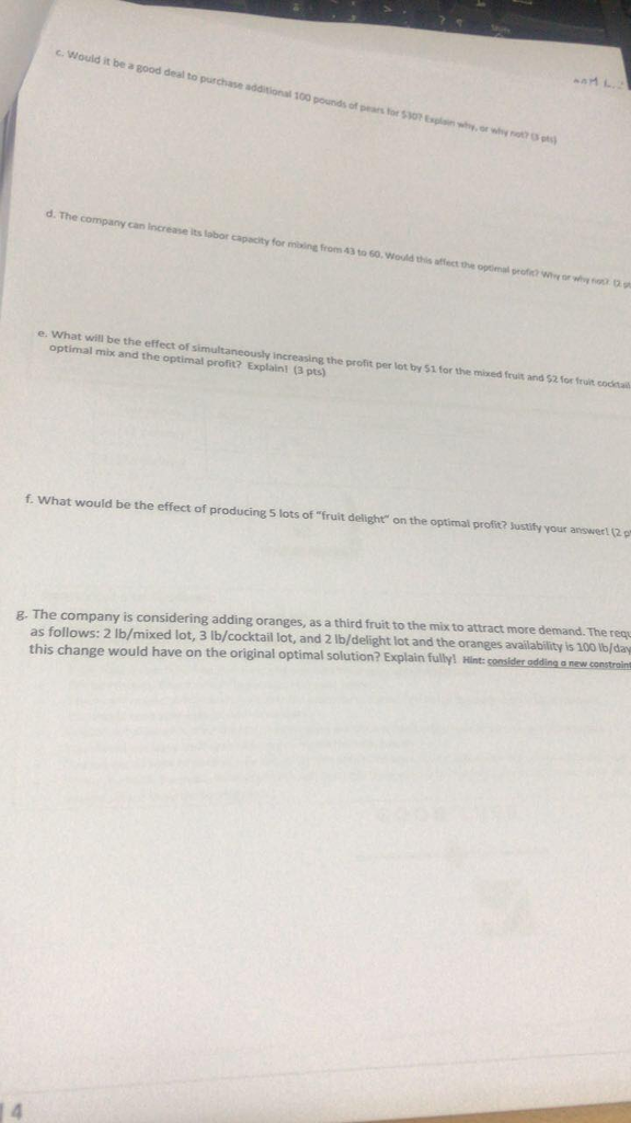 Question 82(18 Points). are pears and Each Maximize 2