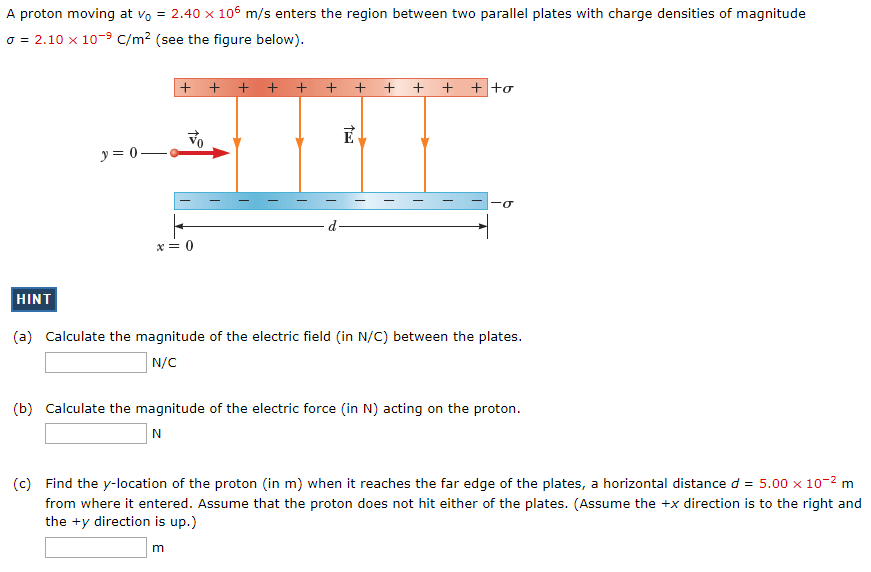 Solved A Proton Moving At Vo 240 × 106 Ms Enters The 9596