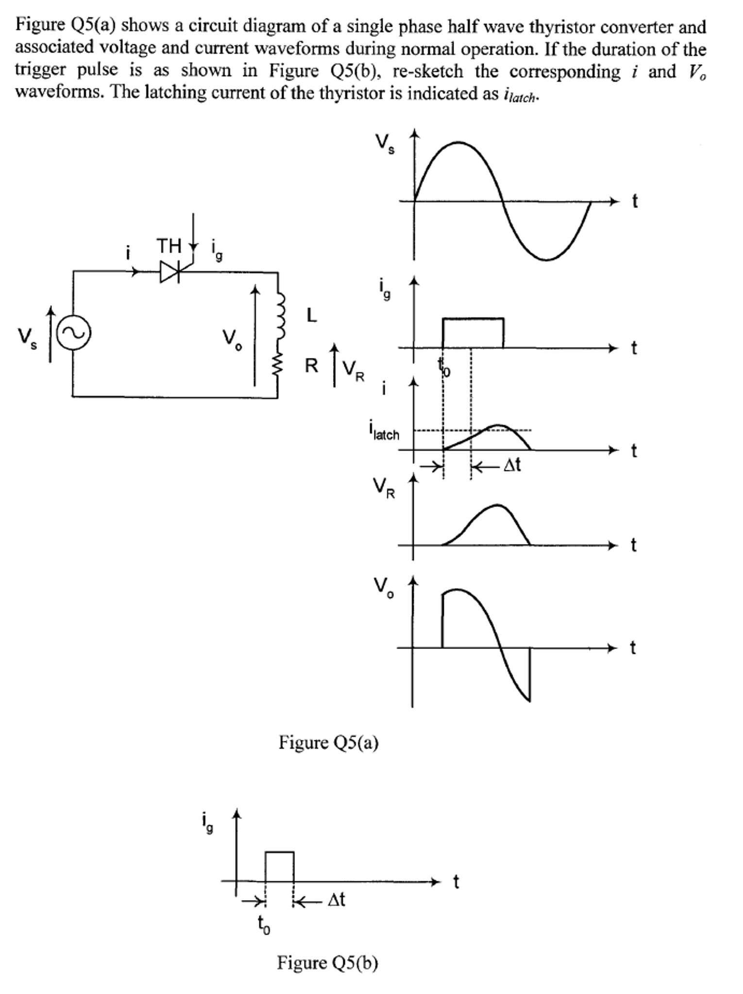 Solved Shows a circuit diagram of a single phase half wave | Chegg.com