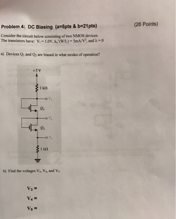 Solved Consider The Circuit Below Consisting Of Two Nmos