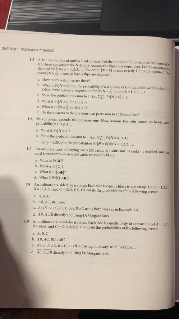 Solved CHAPTER 1 PROBABILITY BASICS A Fair Coin Is Flipped Chegg