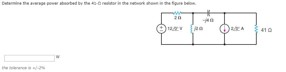 Solved Determine the average power absorbed by the 41-Ω | Chegg.com