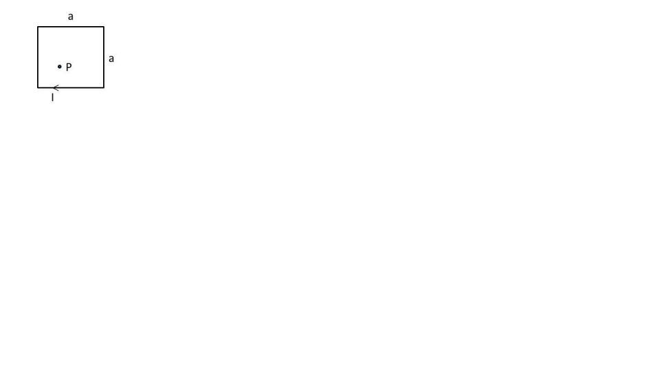 Solved A current I flows in a square loop of side length a | Chegg.com