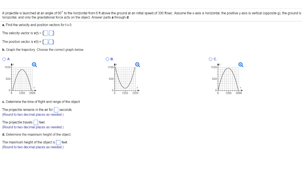 Solved A projectile is launched at an angle of 60 degree to | Chegg.com