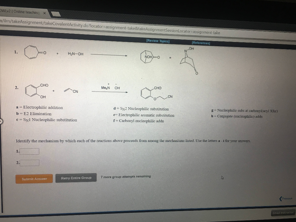 Solved A = Electrophilic Addition B = E2 Elimination C = | Chegg.com