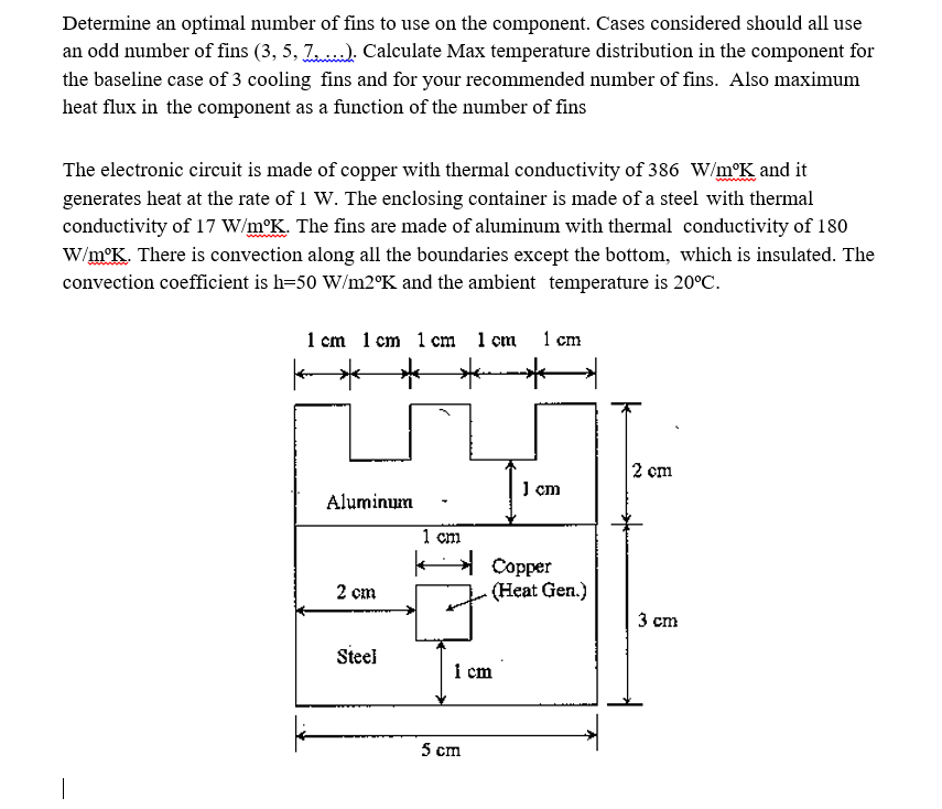 Determine an optimal number of fins to use on the