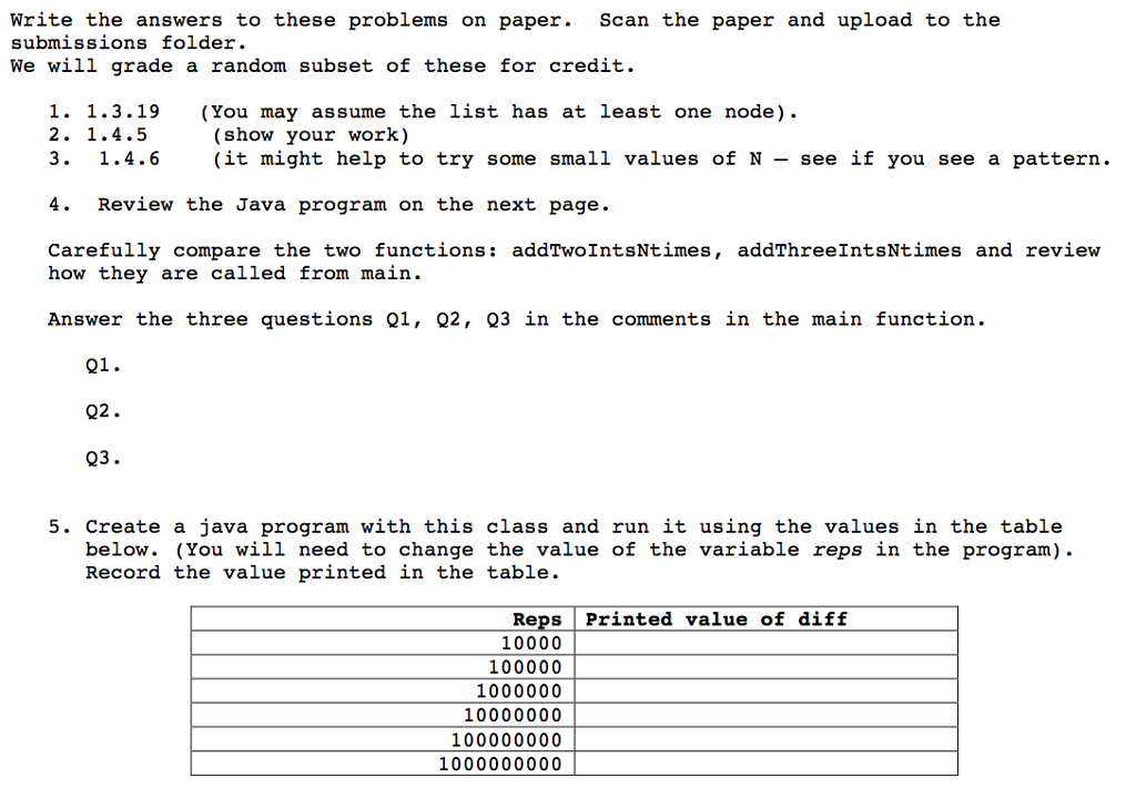 Solved Write the answers to these problems on paper. Scan | Chegg.com