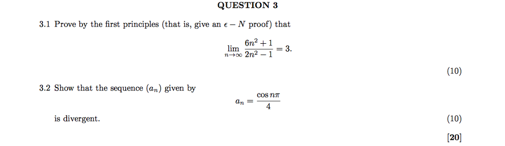 Solved QUESTION 3 3.1 Prove by the first principles (that | Chegg.com