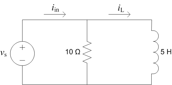 Solved For the circuit below, if vs(t)=47t V and iL(0)=7 A, | Chegg.com