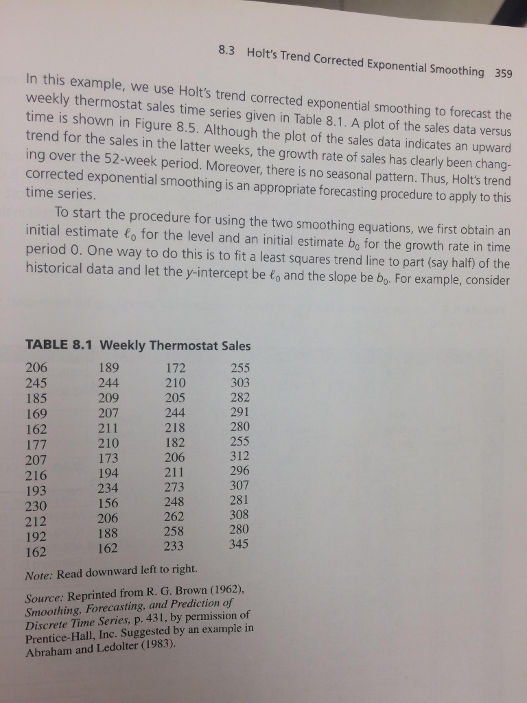 Solved Chapter 10, Question 13 In Forecasting, Time Series, | Chegg.com