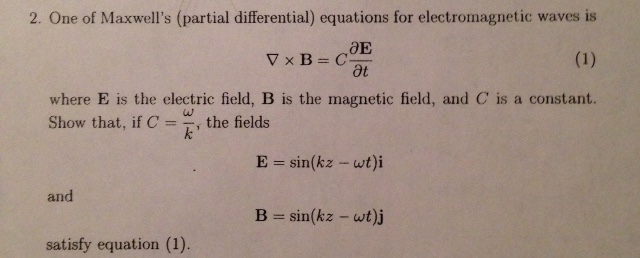 Solved 2. One Of Maxwell's (partial Differential) Equations | Chegg.com