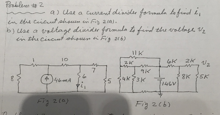 Solved a) Use a current divides formula to find i_ in the | Chegg.com