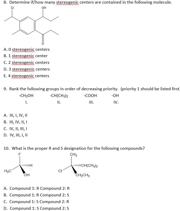 Solved Determine if/how many stereogenic centers are | Chegg.com