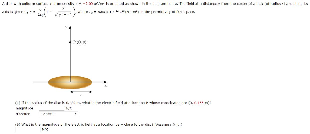 Solved A disk with uniform surface charge density sigma = | Chegg.com