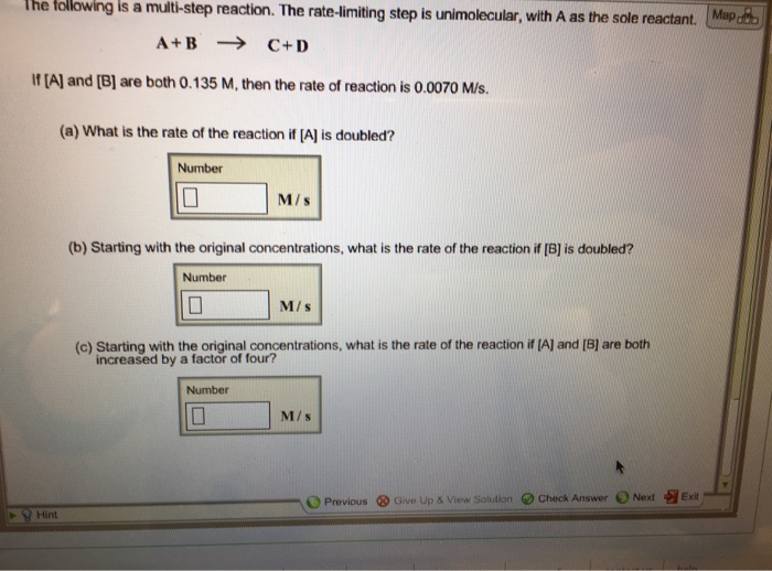 Solved the following is a multi step reaction. the | Chegg.com