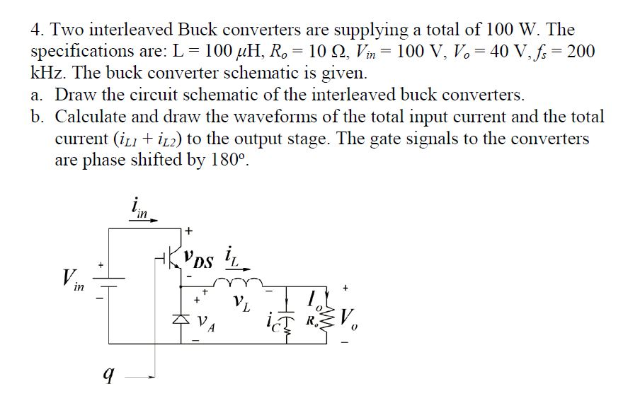 Solved Two interleaved Buck converters are supplying a total