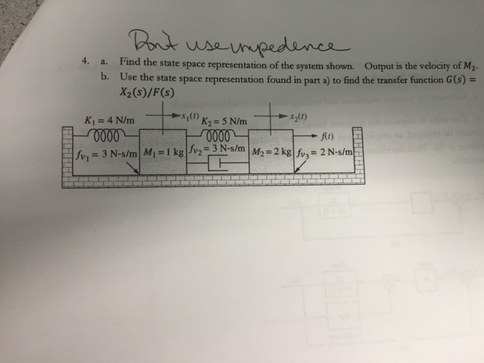 Solved Find the state space representation of the system | Chegg.com