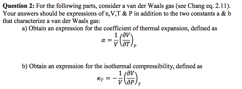 Solved Question 2: For the following parts, consider a van | Chegg.com
