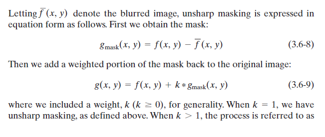 Unsharp Masking (a) Use the programs developed above | Chegg.com