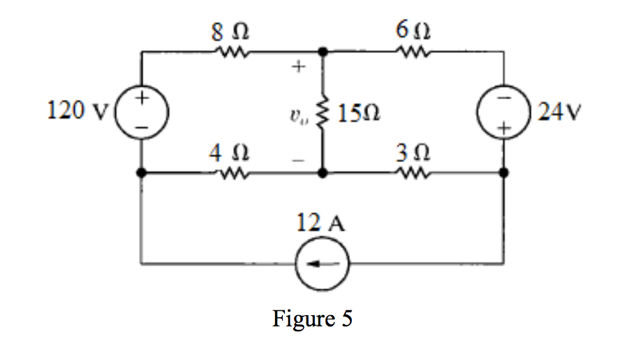 Solved Using the superposition principle, find the voltage | Chegg.com