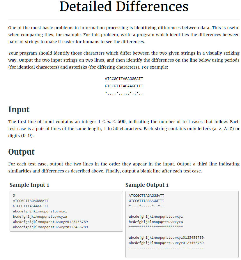 Solved detailed differences one of the most basic problems chegg
