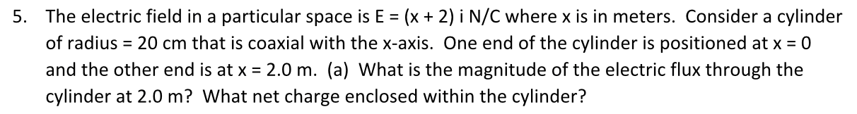 Solved The electric field in a particular space is E = (x + | Chegg.com