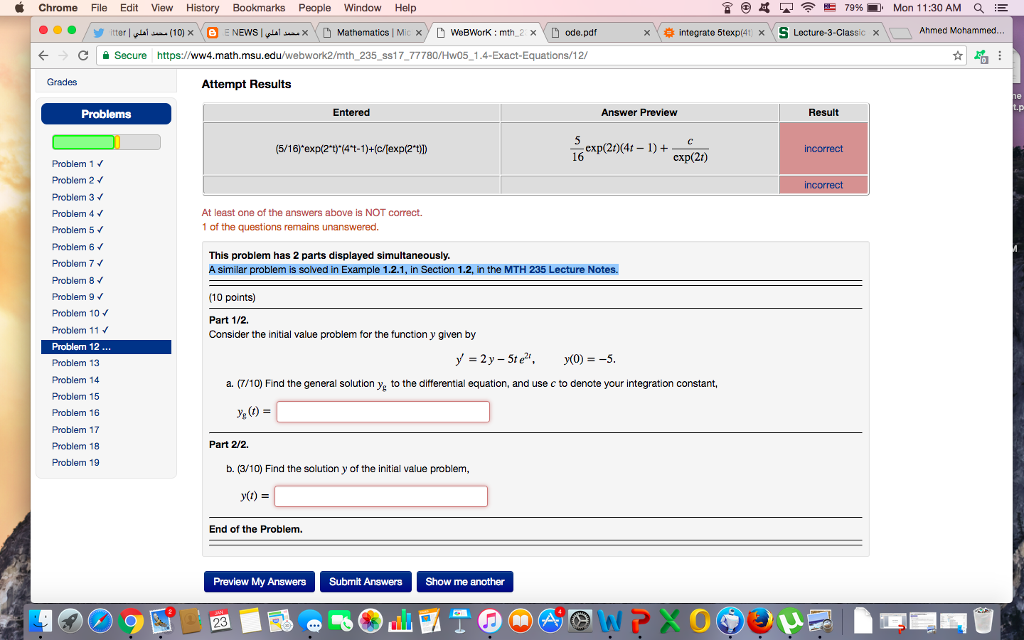 Solved Chrome File Edit View History Bookmarks People Window