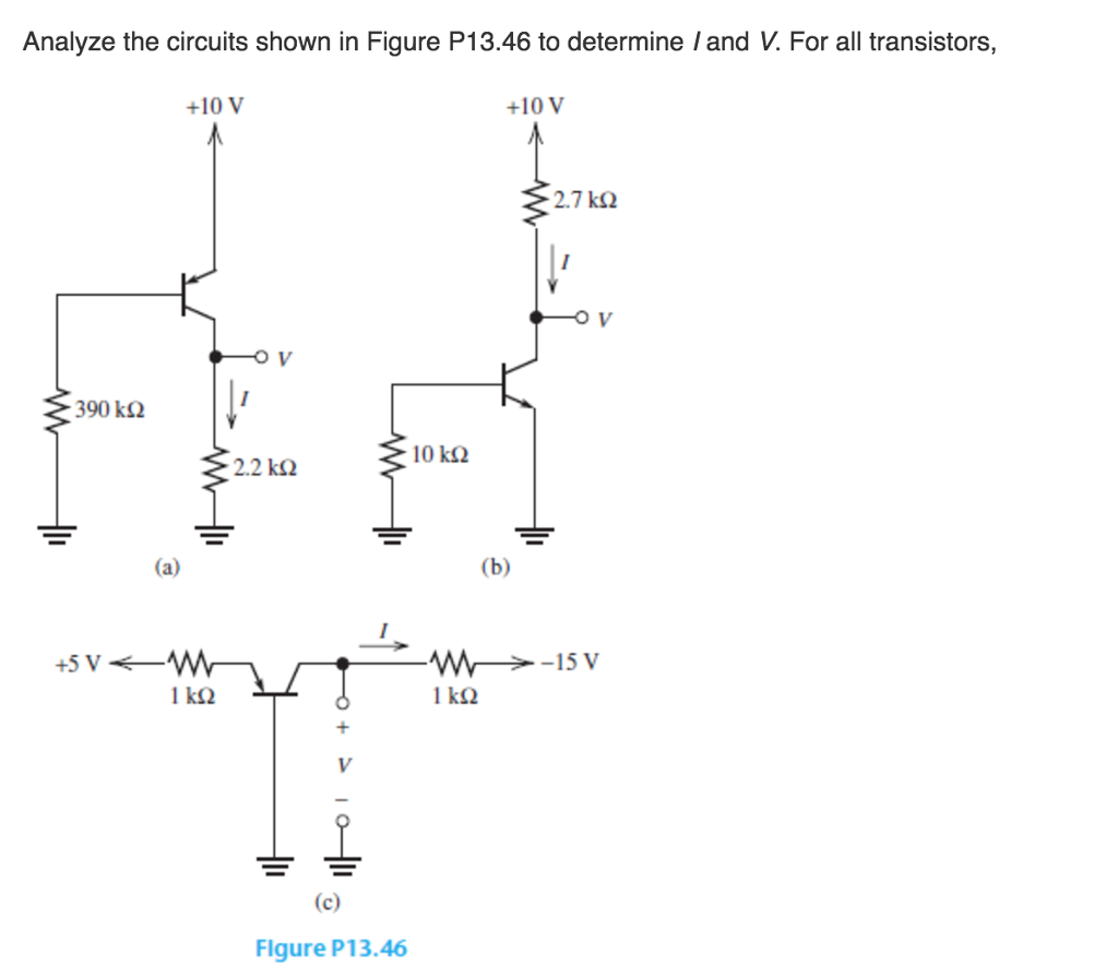 Solved Analyze the circuits shown in Figure P13.46 to | Chegg.com