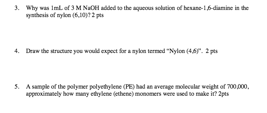 Solved Why was 1mL of 3 M NaOH added to the aqueous solution | Chegg.com