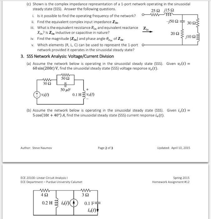 Solved Shown is the complex impedance representation of a