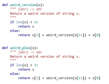 Solved def weird version (s) (str) str Return a weird | Chegg.com