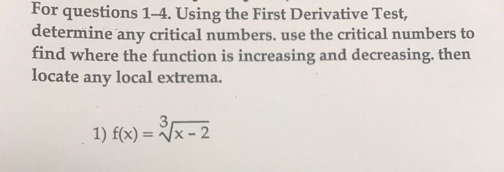 how to find the critical numbers of a derivative