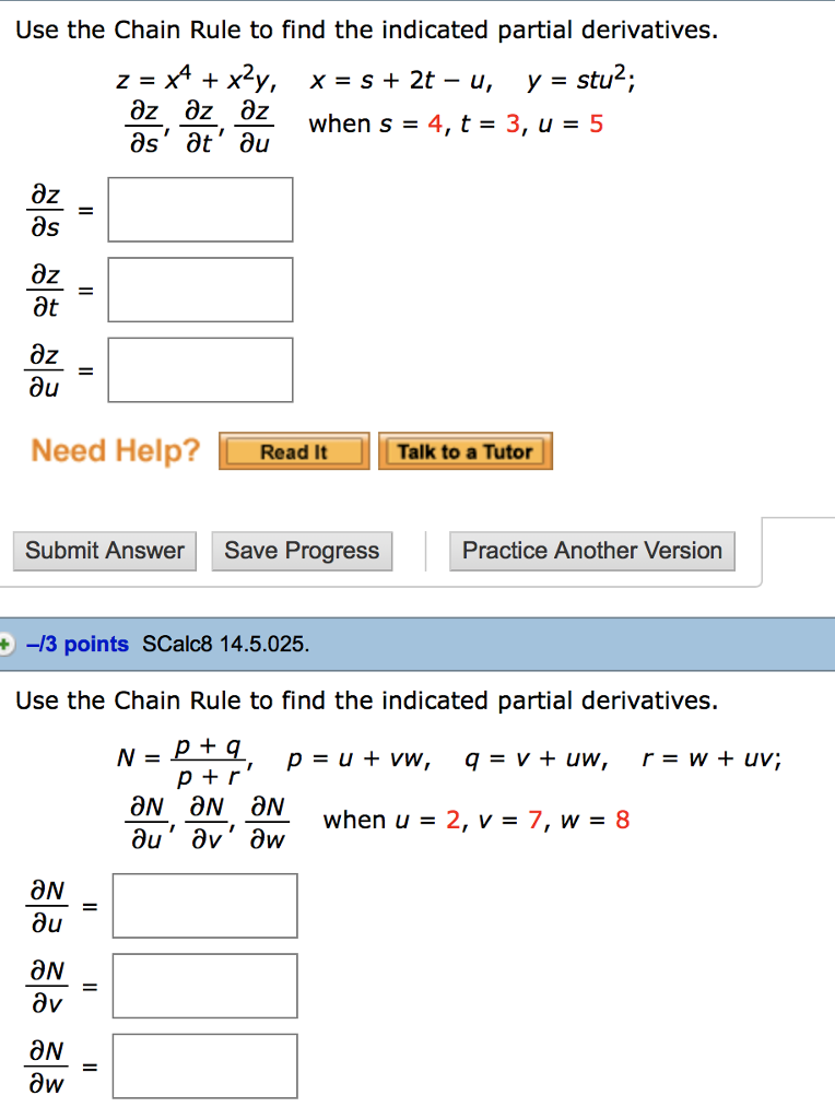 solved-use-the-chain-rule-to-find-the-indicated-partial-chegg