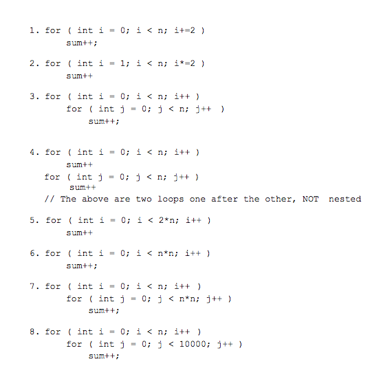 Solved simply just state the running time in big O notation. | Chegg.com