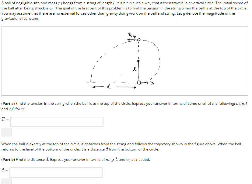 Solved ring of length I. It is hit in s the ball after being | Chegg.com