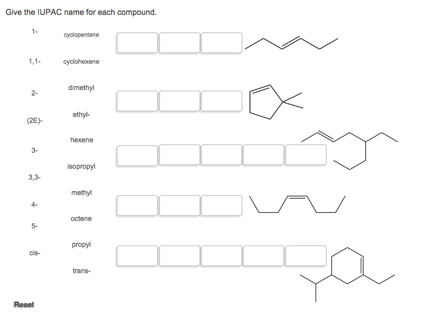 Solved Give The IUPAC Name For Each Compound Chegg Com