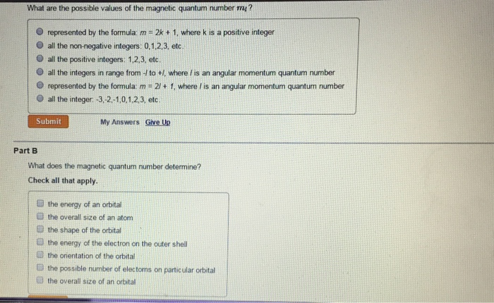 What Are The Possible Values Of The Magnetic Quantum Number Ml