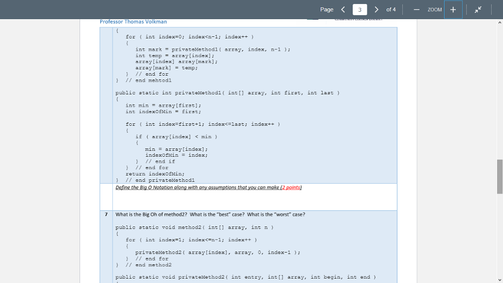 Page of 4 ZOOM CS-282: Intermediate Java Programming | Chegg.com