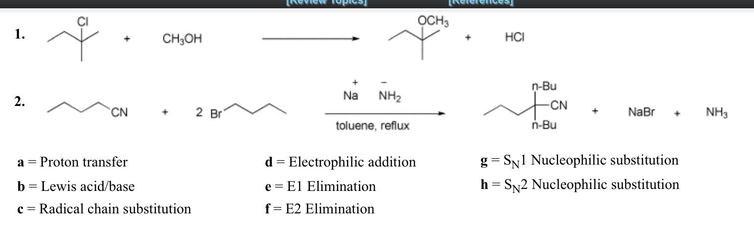 Solved 1. CH OH CN 2 Br a Proton transfer Lewis acid/base | Chegg.com