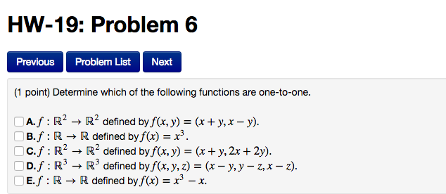 Solved Determine which of the following functions are | Chegg.com