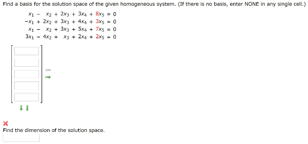 Solved Find a basis for the solution space of the given | Chegg.com